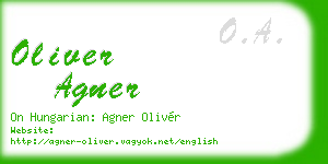oliver agner business card